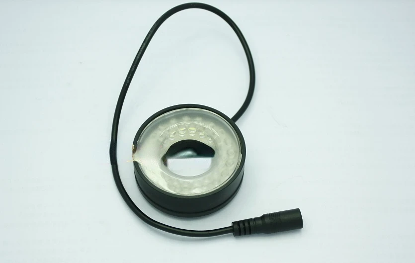 27mm Inner Diameter, Inner and Outer Thread, Monocular Microscope, LED Ring Light Source, Adjustable Brightness