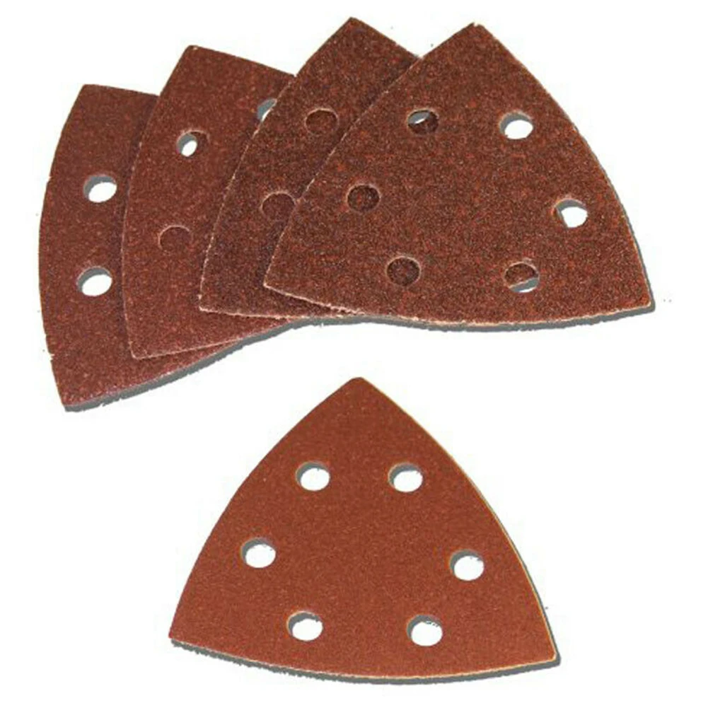 Professional and Efficient Sanding Paper Set 25 Pieces 93mm Triangle Sanding Pads Paper with Hook & Loop for Multitool