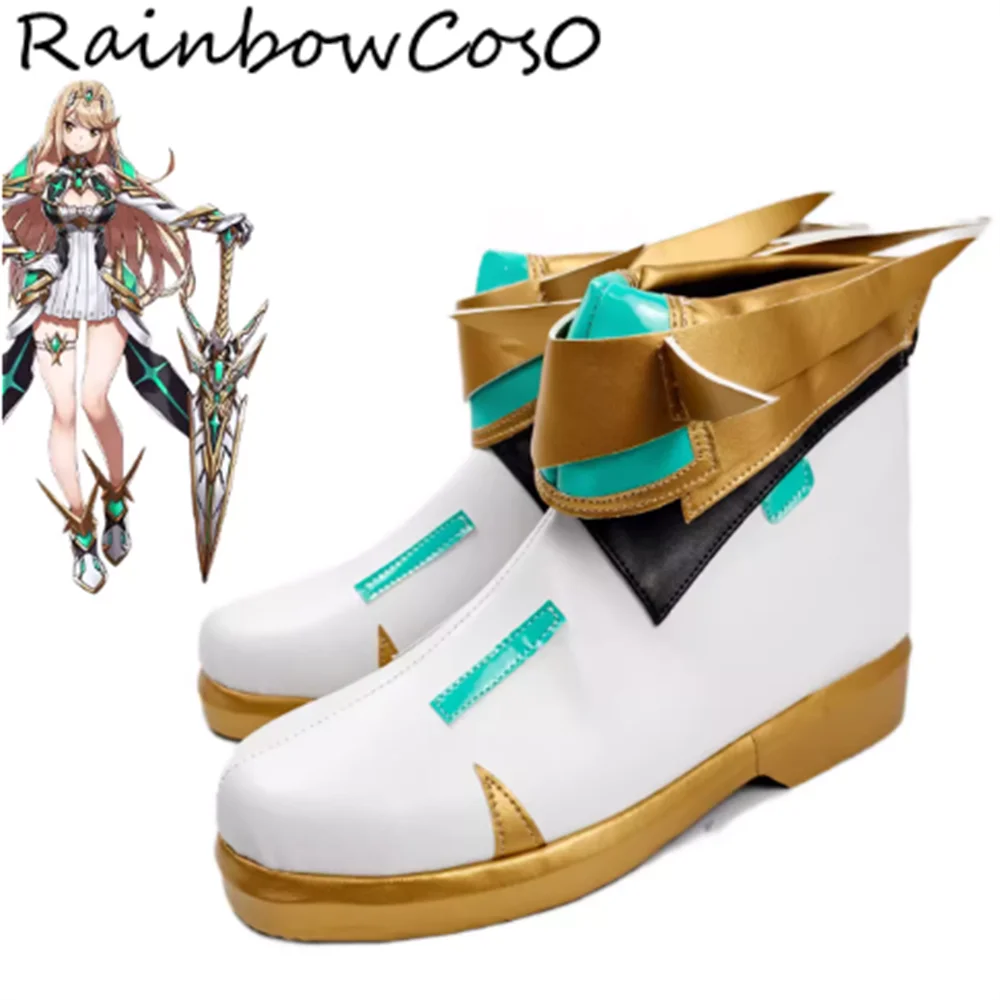 

Pyra Mythra Hikari Xenoblade Cosplay Shoes Boots Game Anime Party Halloween RainbowCos0 W5417