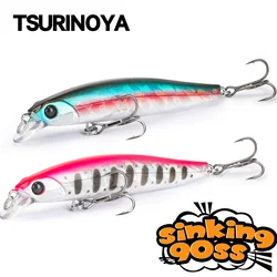 TSURINOYA 90SS Slow Sinking Minnow 90mm 10.8g DW103 Shallow Vast Areas Fishing Lure Short Lip Jerkbait Fake FIsh Baits