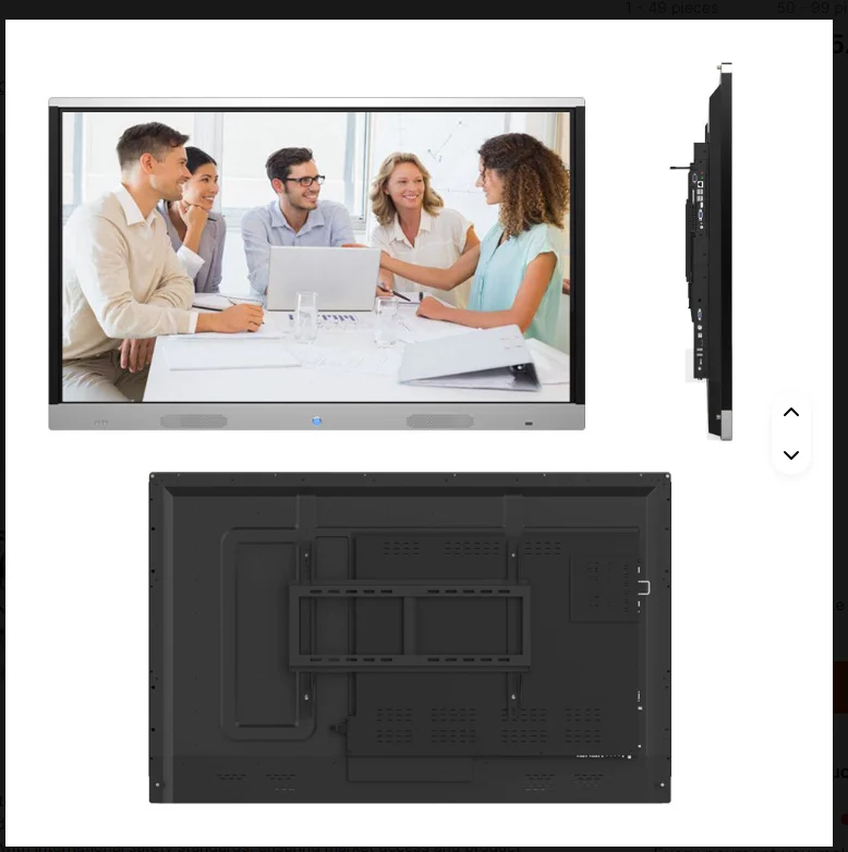 التخصيص 86 بوصة 4K 2K شاشة فائقة الدقة لوحة ذكية تعمل باللمس لوحة بيضاء تفاعلية لجهاز عرض مؤتمرات الفيديو
