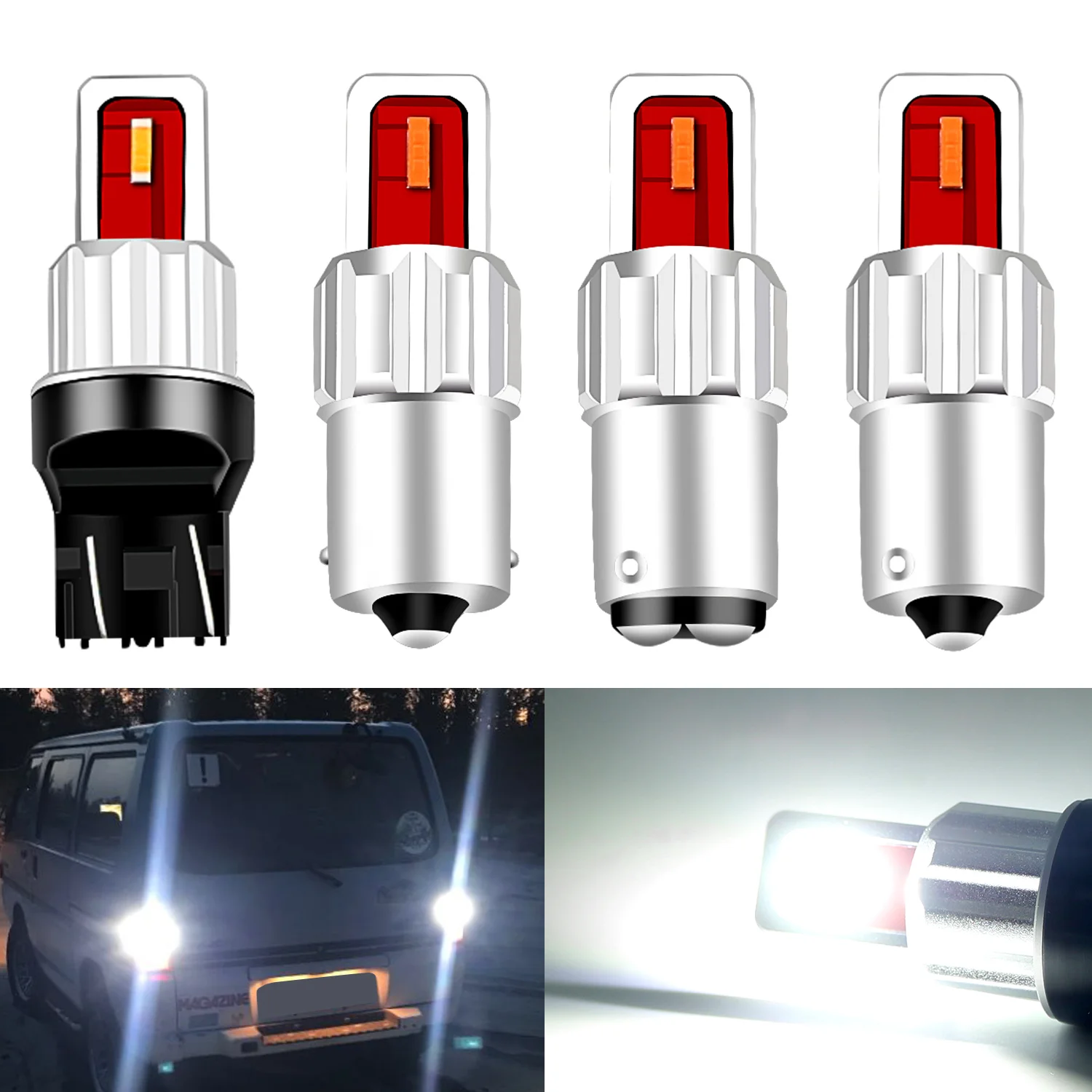 

2pcs 1156 LED Signal Lamp P21W LED BA15S 1156 T20 7440 W21/5W P21/5W 7443 LED Car Light Bulb Reverse Light Lamp