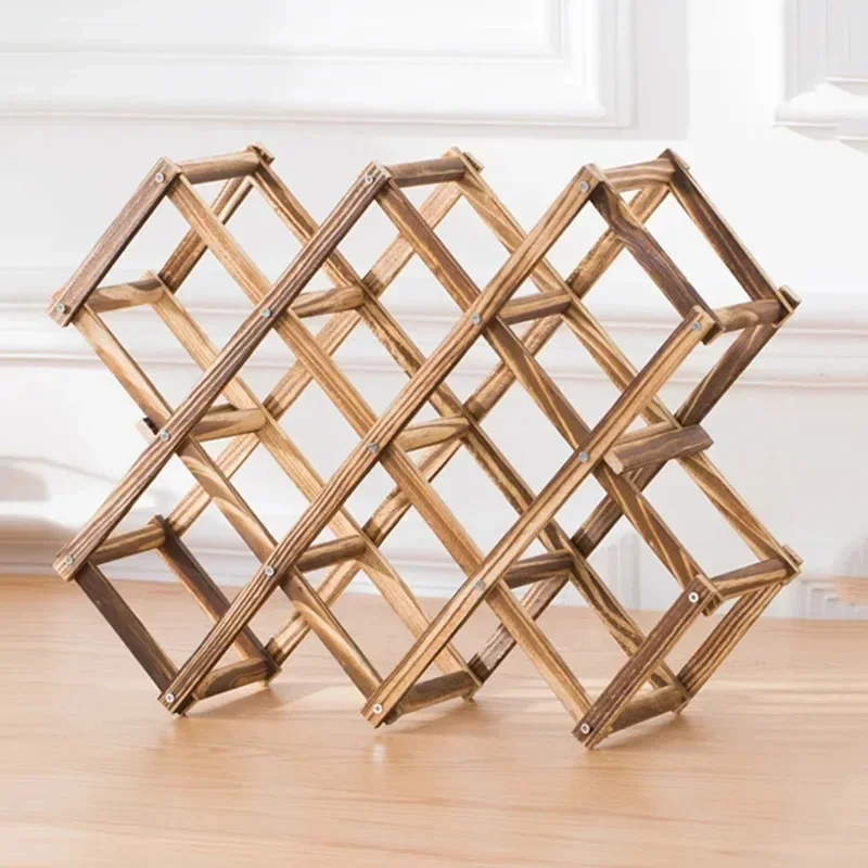 Wooden Wine Rack Wine Holders Kitchen Assembled Display Stand Organizer Bar Storage Bar Wine Cabinet Wine Bottle Display Rack