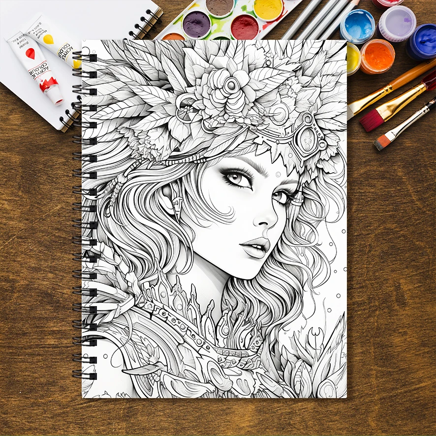 Adult Coloring Book - 8.3x 11.2 Inch 32 Pages Unique People Coloring Book - Helps Reduce Stress and Ease Emotions