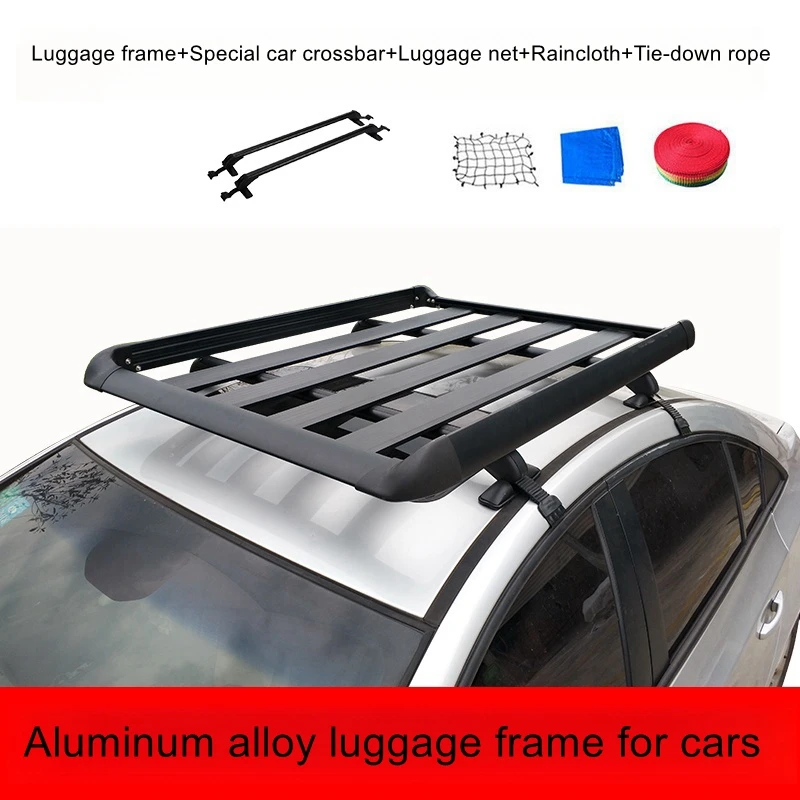 Sedan special roof frame car luggage rack rack thickened aluminum alloy roof rack small car driving camping equipment