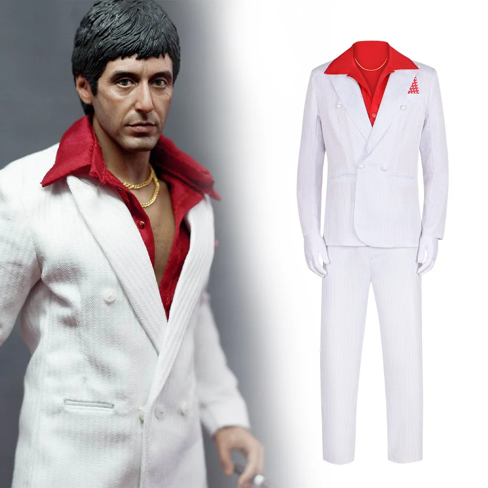 

Игрушки SHARK 1/12, карнавальный костюм со шрамом, костюм Al Pacino's Angry Tony