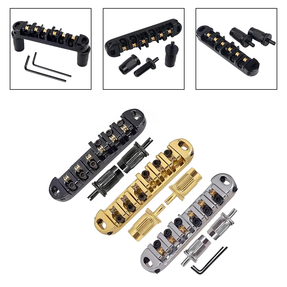 Schwarzes Ersatzbrücke-Gitarrenzubehör, langlebige Verschleißfestigkeit, stabiles Design, verhindert Saitenansporter, Elektronik für Gitarre
