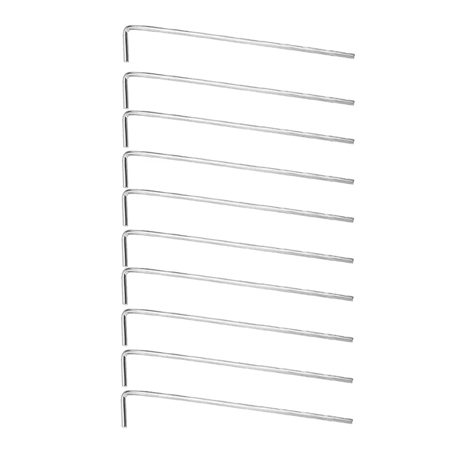 32Pcs Iron Tent Pegs Ground Nails L Shaped Hook Camping Stakes Canopy Nails Garden Metal Tent Accessories Garden Stakes