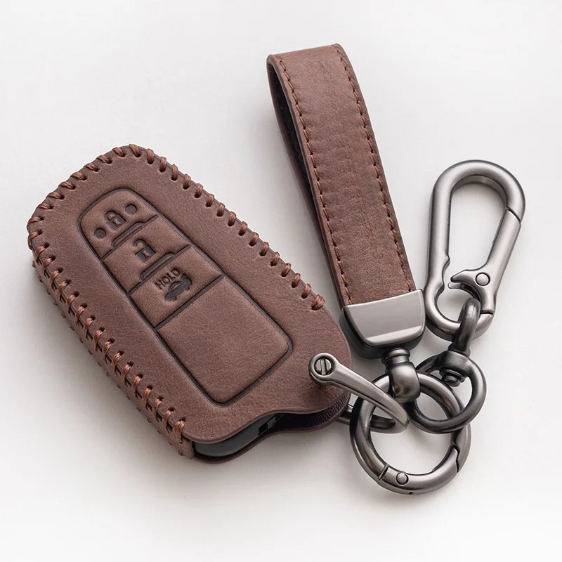 

2/3 Buttons Oli Leather Car Key Cover Case for Toyota Prius Camry Corolla C-HR CHR RAV4 Prado 2018 Keychain Accessories