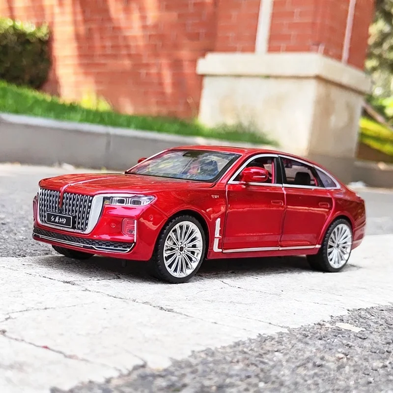 

1/32 Hong Qi H9 из сплава, модель роскошного автомобиля, литая под давлением игрушечная машинка, металлическая модель автомобиля, высокая имитация звука, свет, коллекция, детские подарки