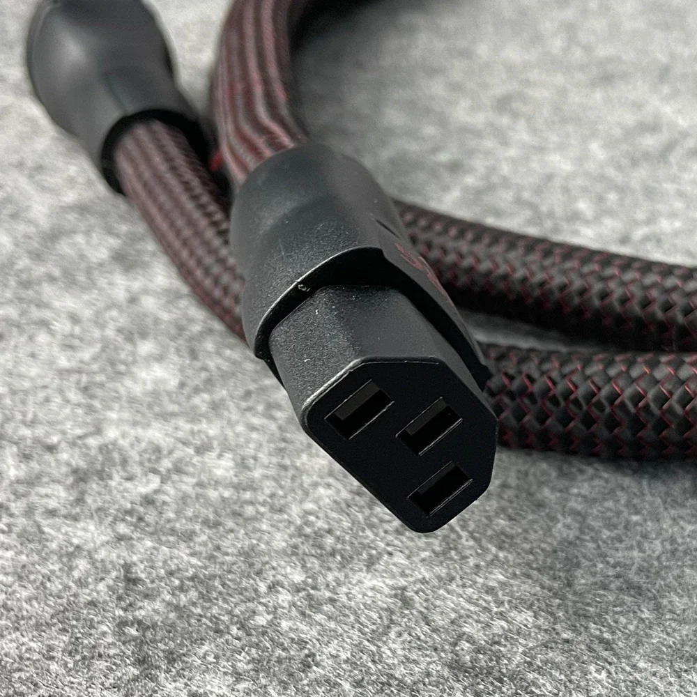 HiFi Z3 Perfect Pure Copper Conductors Audio Power Cable Red Copper Gold US or EU Version Plug Male to Female Cord