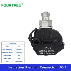 1Pcs Insulation Piercing Connector No-Peeling Cable Clamp Quick Splitter 1KV Main Line Section1.5-35mm2 Branch 1.5-10mm2  JC-1