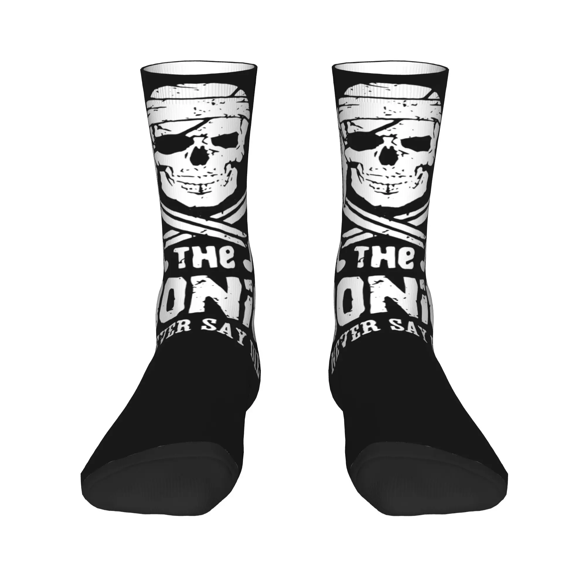 Custom Novelty Men's The Goonies Skull Pirates Dress Socks Unisex Warm Breathbale 3D Print Movie Film Crew Socks