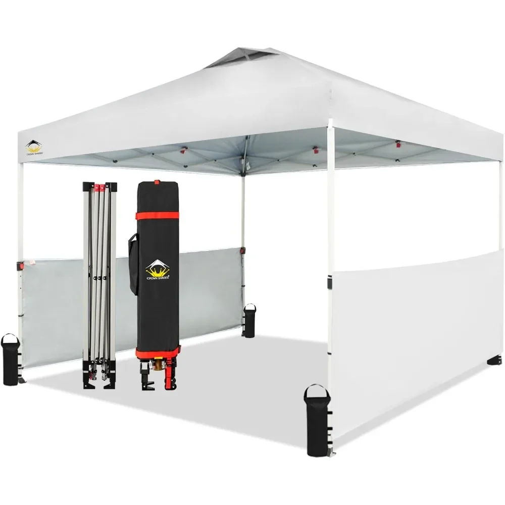 

10x10 Pop up Canopy Tent Instant Canopy with 150D Silver Coated Fabric Including 2 Half Sidewalls, 4 Ropes, 8 Stake4 Weight Bags