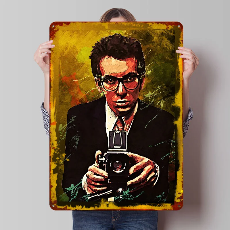 ELVIS COSTELLO Tin Poster Customized Retro Wall Art Vintage Metal Signs for Room Decoration At Home Decor Accessories Man Cave