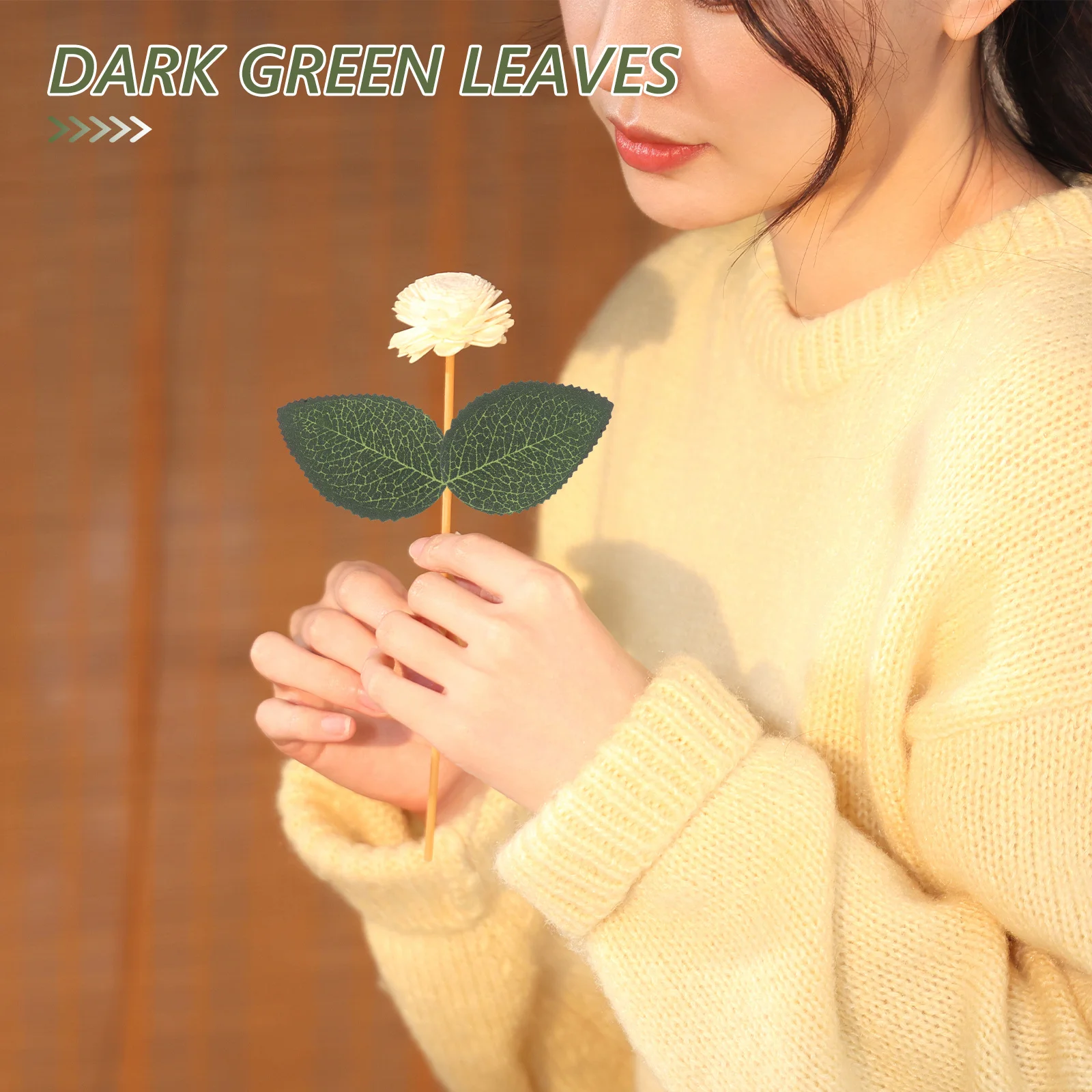 

100Pcs Artificial Rose Leaves Dark Green Silk Greenery for DIY Wedding Bouquets Party Decoration Floral Arrangement Home