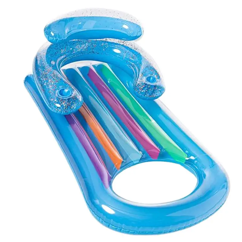 

1pcs Inflatable Armchair Pool Lounger With Thickened Armrests And Giant Headrest Stable And Durable Swimming Pool Floats