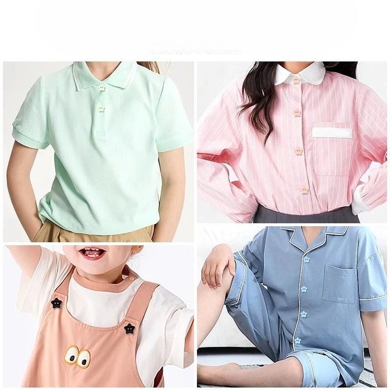 Children's buttons DIY decorative student clothes sweater cardigan jacket pajamas colored stars two-eye button accessories