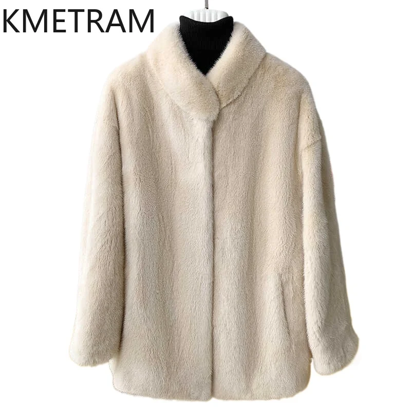 Real Mink Fur Coat Women Luxury 2024 New in Outerwears Winter Clothes Woman Trending Fashion Cropped Fur Jacket куртка с мехом