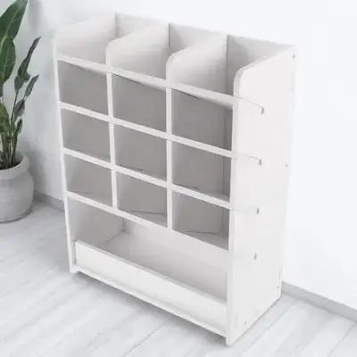 Compartment Desk Organizer Office Desks Home Organiser Storage Rack Wood Plastic