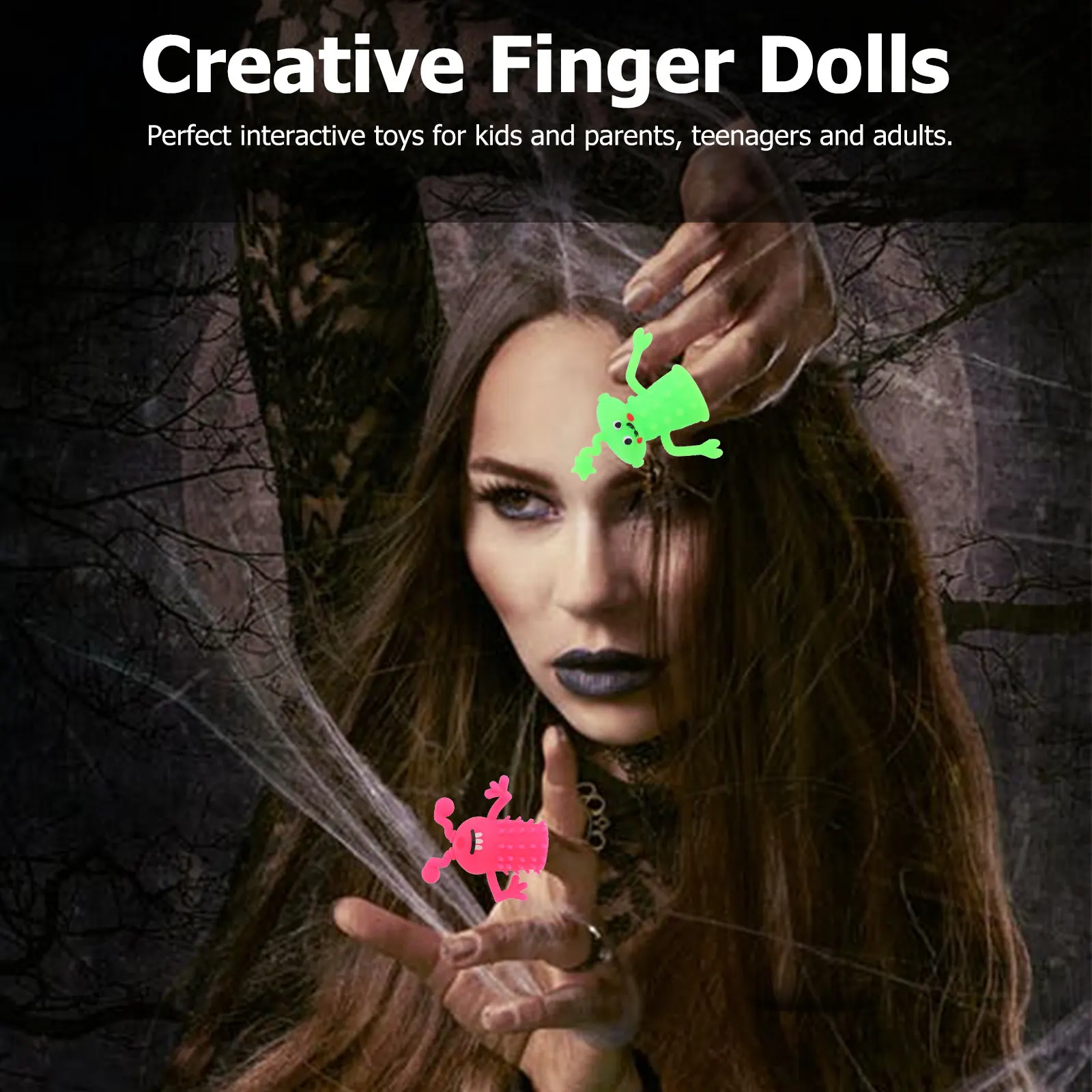 

10 шт. пальчиковых кукол-монстров из TPR для детей, игрушки для розыгрышей на Хэллоуин