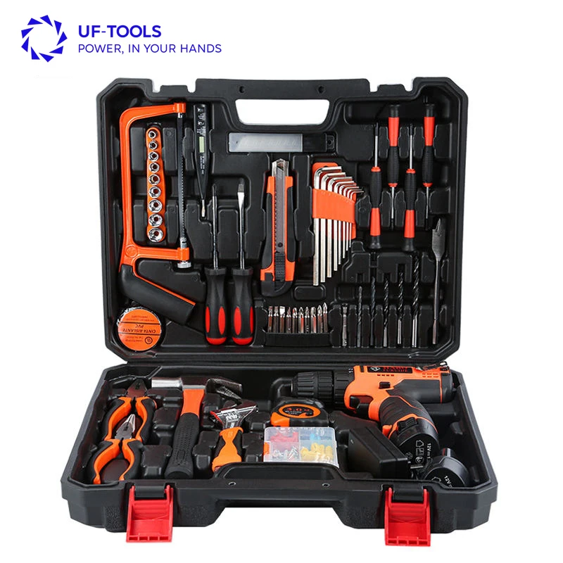 KS-8400102 102pcs Power Tools Combo Set Electric Drill Power Toolkit For Woodworking Cordless Drill Combo Sets