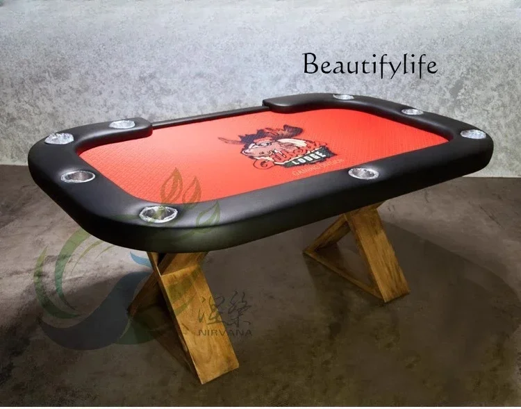 Texas poker table, dining table for two purposes, chess table, custom poker table