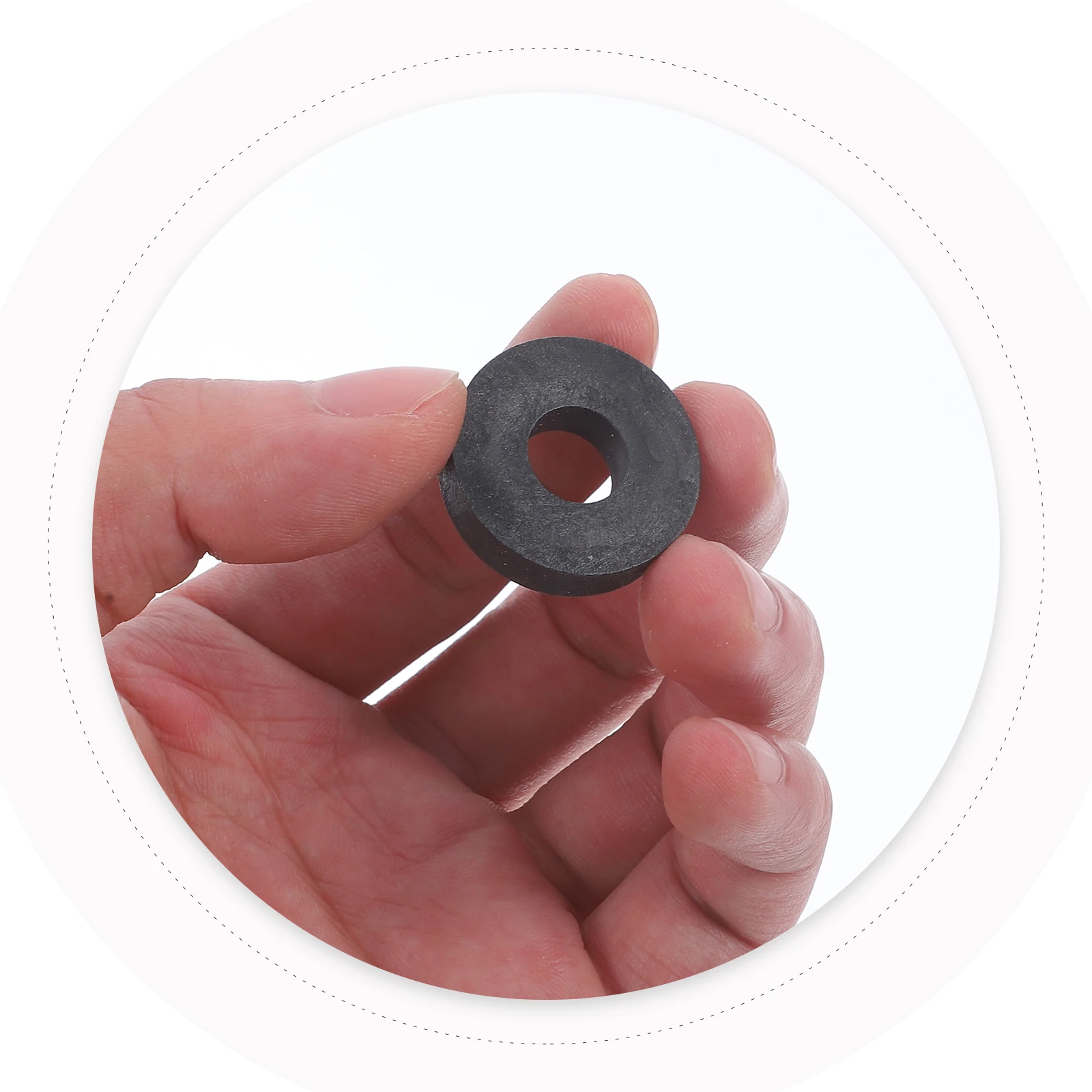 

25pcs Black Rubber Washers 10mm Inner 25mm Outer 6mm Height Thickened Gasket Vibration Spacers Faucet Household Plumbing