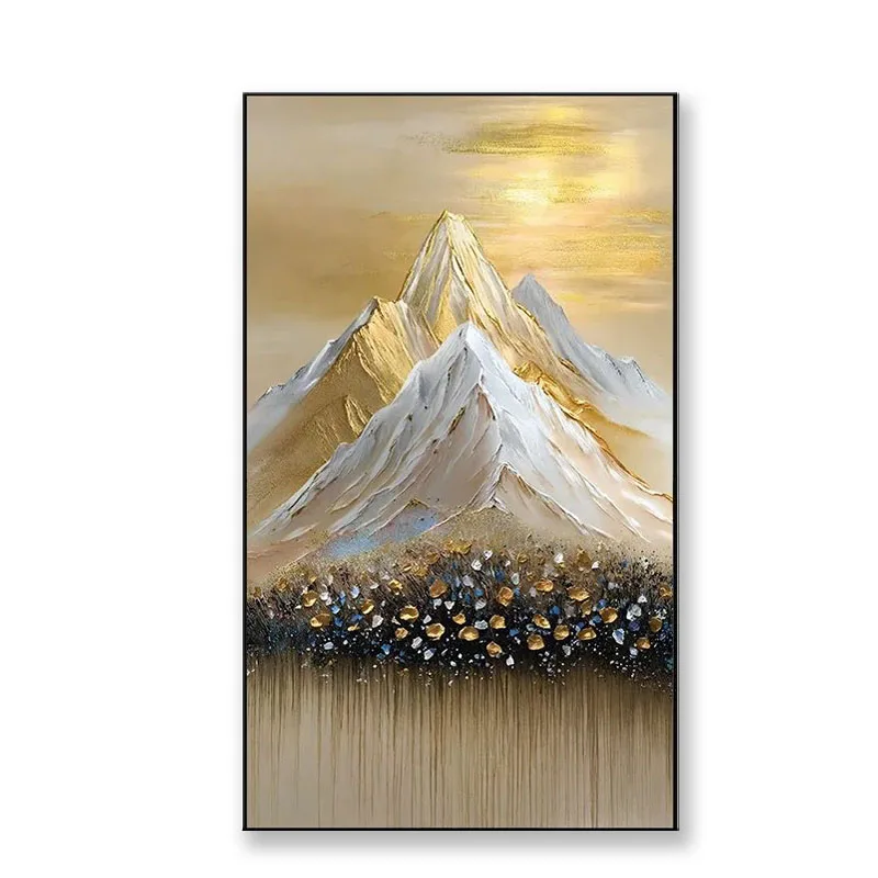 Modern Abstract Rizhao Jinshan Stereoscopic Texture Painting Handmade Oil Painting For Home Decoration Bedroom Dining Room Sofa