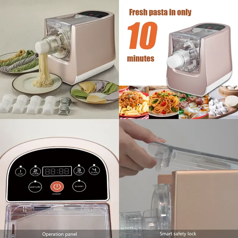 2026Hot Hot Sale 300W Home Use Electric Mini Intelligent Fresh Pasta Maker Macaroni Noodles Making Machine Price