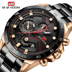 2023 New Sports Military Blue Dial Pilot Calendar Men Wristwatch Chronograph Fashion Casual Brand Army Brown Top Leather Watches