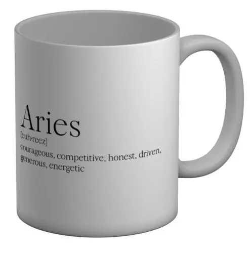 Zodiac Definition Aries White 11oz Mug Cup Gift