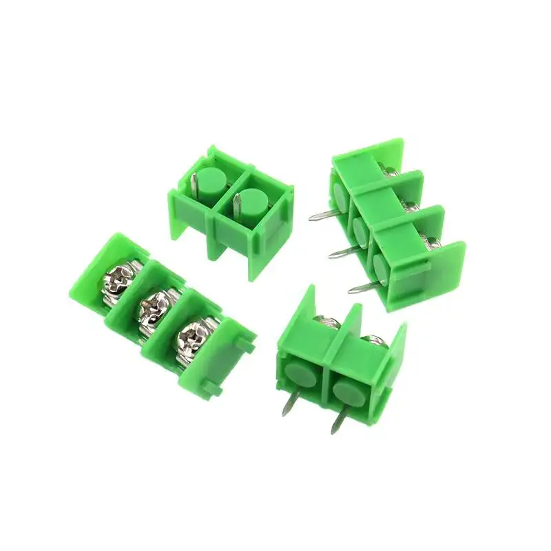 5 Stück grüne Klemmenleiste KF7.62mm, Barrier-Typ, 2P3P, verbindbar, PCB-Abstand 7,62mm – Detail 3