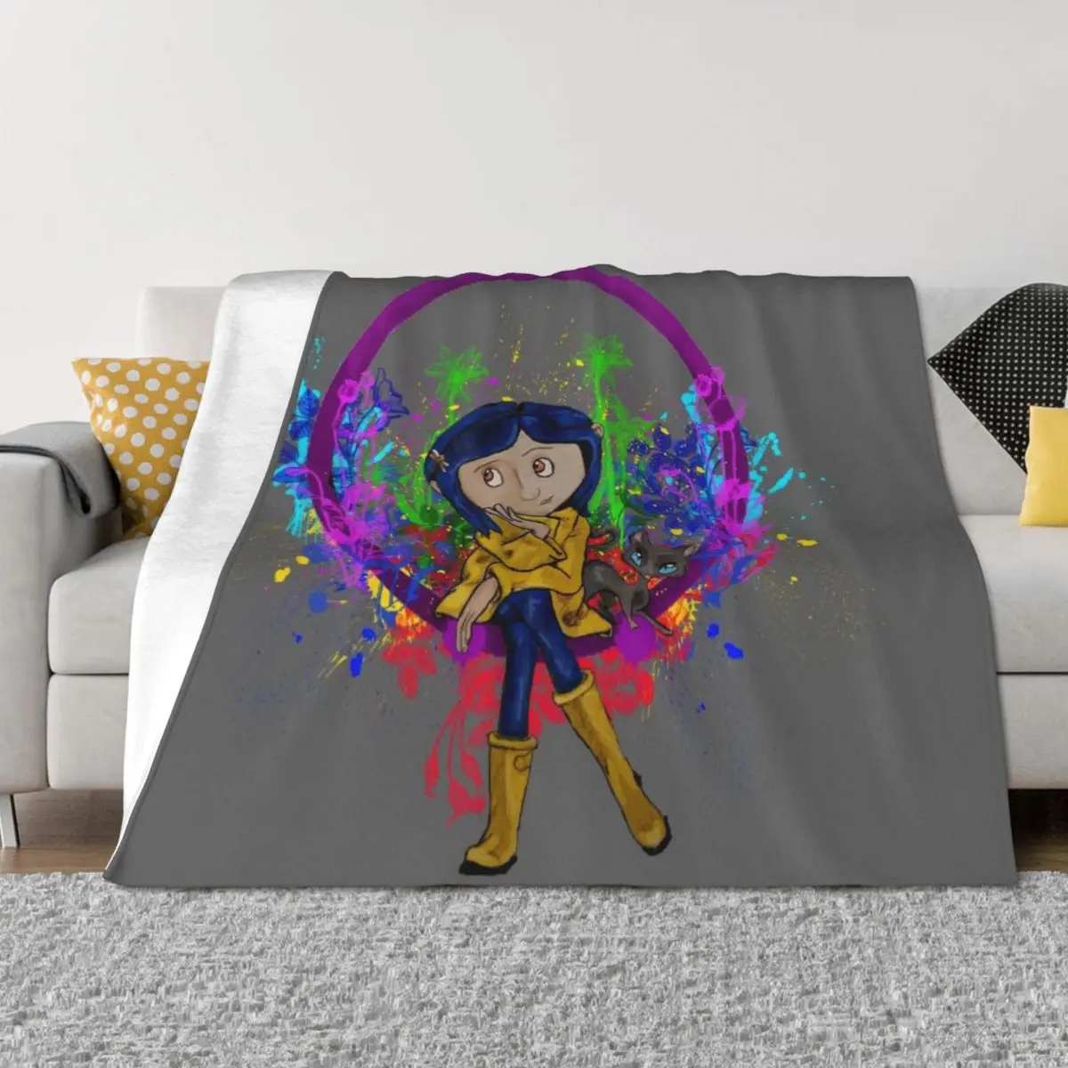 

Coralines Garden Throw Blanket for winter Decoratives Quilt Luxury Brand Blankets