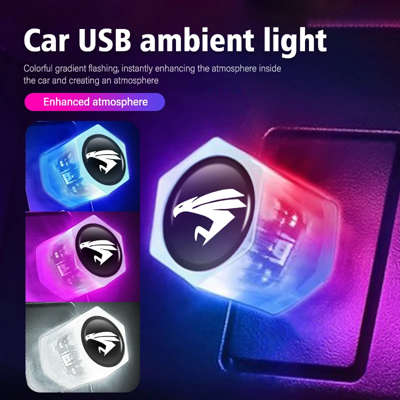 Car USB LED Ambient Light Lamp Gradient Colorful Night Light For Toyota Harrier 30 60 80 XU30 XU60 XU80 2022 2023