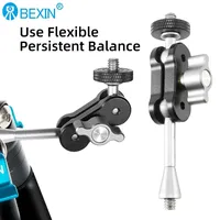 BEXIN Super Clamp with Multifunctional Magic Arm double ball head super clamp Mount 1/4 Thread Adapter for DSLR Cameras