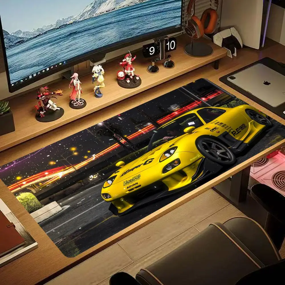 

Anime car Mousepad Large Anti-Slip Mouse Pad Stitched Edges Mat Desk accessories XXL Gaming​ Keyboard Pad 900x400mm HYBXXC