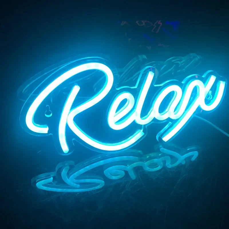 Led Neon Light 5V USB Goodvibes Relax Wall Hanging Neon Sign Night Light for Party Bedroom Home Bar Gaming Gift Decoration