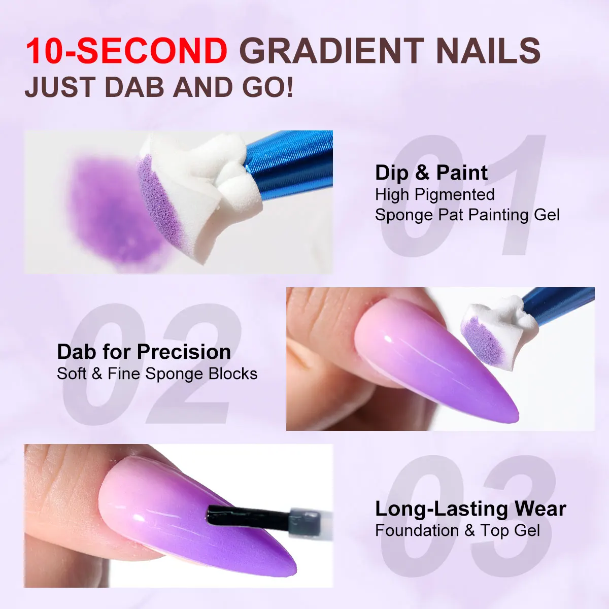 Conjunto de gel de pintura gradiente LIMEGIRL, kit de verniz em gel de pintura Pat sem lavagem, esmalte em gel brilhante de 36 cores de alta saturação