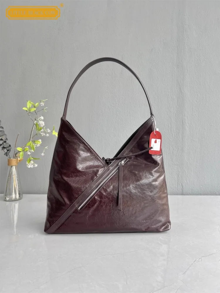 

Дизайнерская женская сумка на одно плечо из натуральной кожи, однотонная сумка из мягкой кожи, повседневная офисная сумка через плечо под мышками