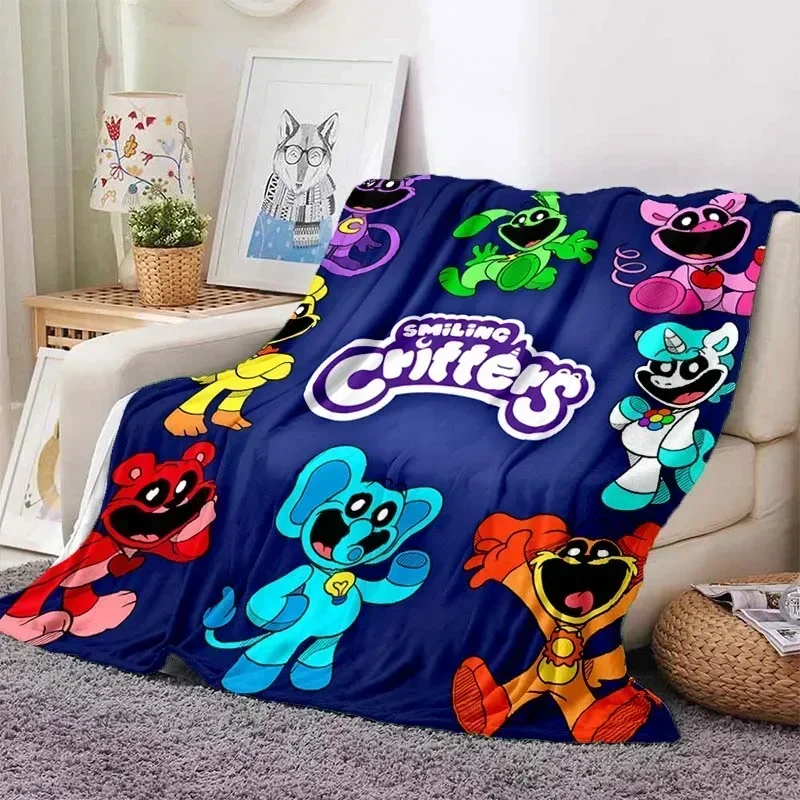 3D Printed Baby Blanket CATNAP DOGDAY Cartoon Smiling Critters Babes Carpet Super Soft Warm for Bedroom LivingRoom Sofa Bed Car