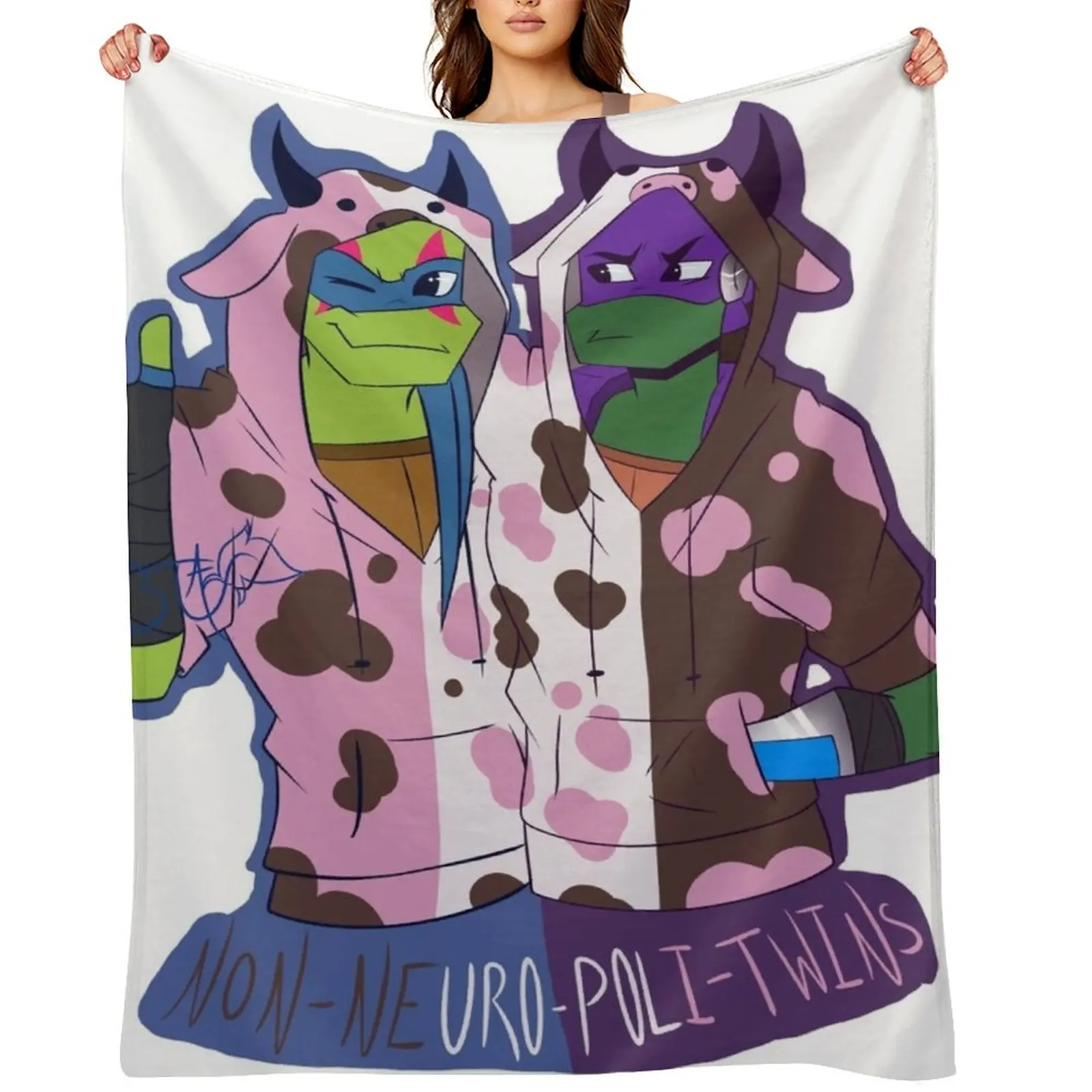 

Non Neuro Poli Twins! Throw Blanket Beach Camping Sofa Throw warm winter Blankets
