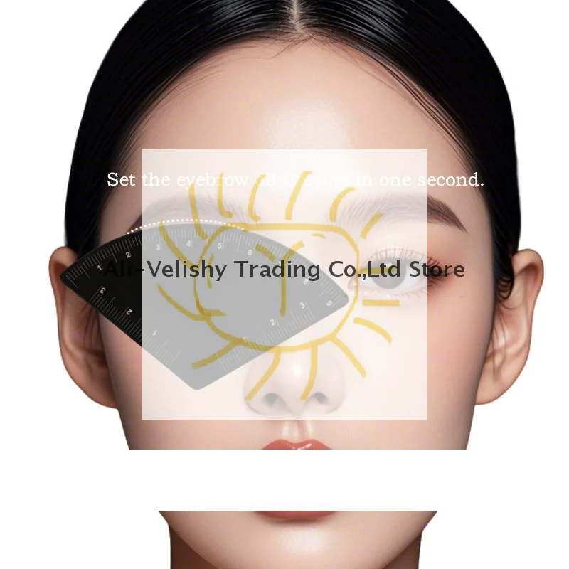 

Линейка для быстрого рисования бровей, инструмент для картирования микроблейдинга, руководство для рисования перманентного макияжа, линейка, принадлежности для татуировки, повторное использование