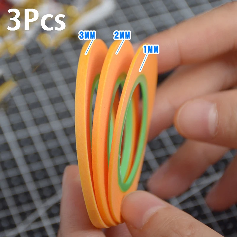 1mm 2mm 3mm Wide Model Spraying Coating Color Ultra Tape Fine DIY Special Masking 18m Model Covering Tape