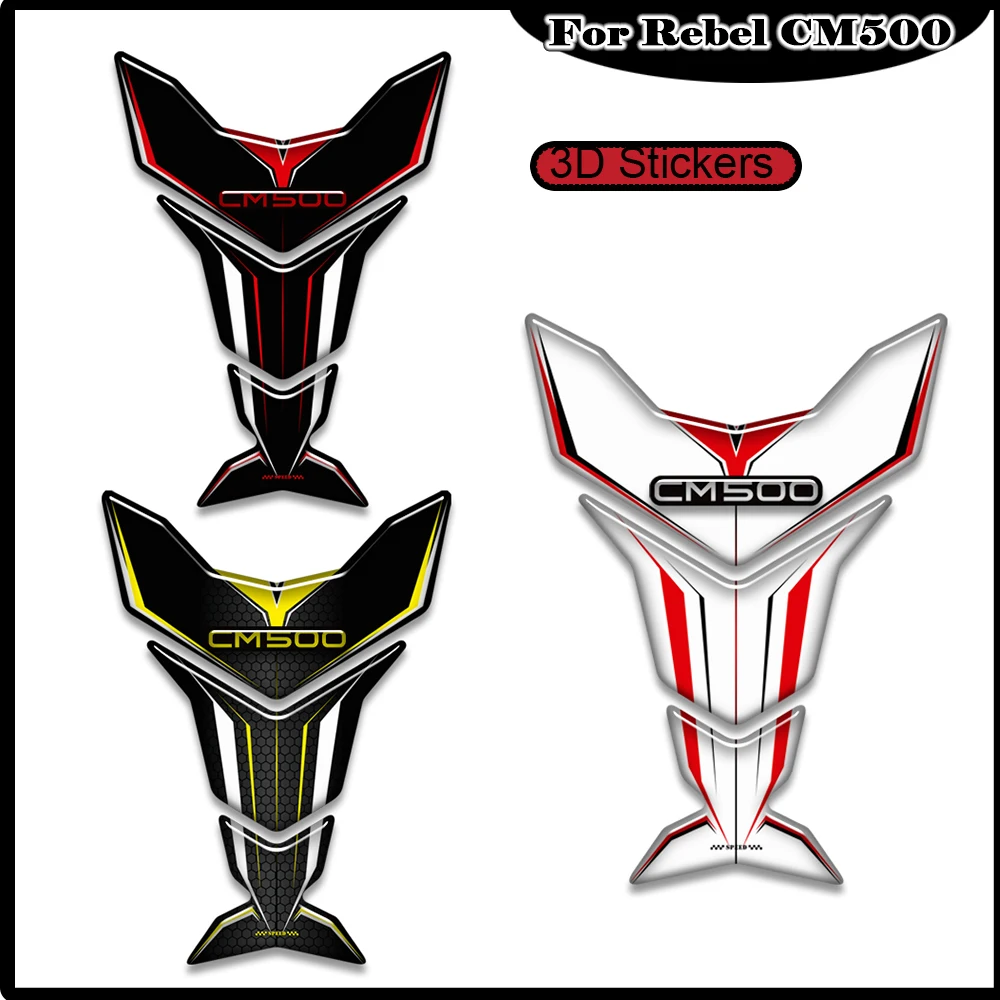

Motorcycle For HONDA Rebel CMX500 CMX 500 Rebel500 Tank Pad Side Grips Gas Fuel Oil Kit Knee Protector 3D Stickers 2018-2021