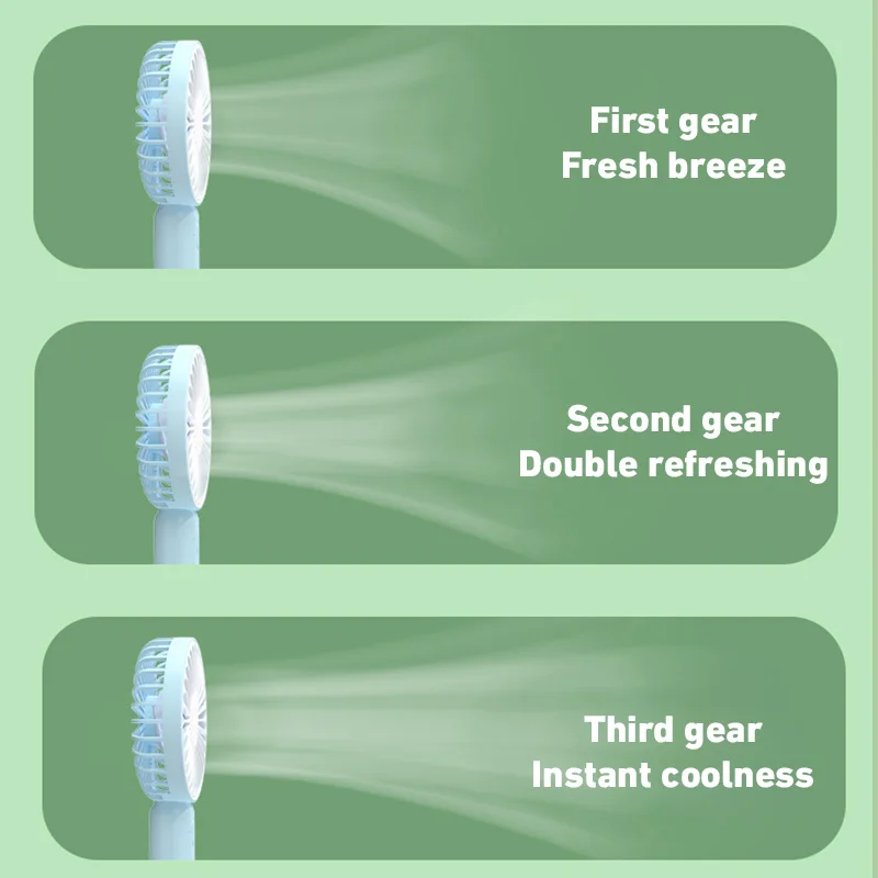 휴대용 선풍기 사무실 데스크탑 다기능 접이식 헤드 소형 전기 선풍기, USB 미니 휴대용 강풍 포켓 선풍기, 1 개