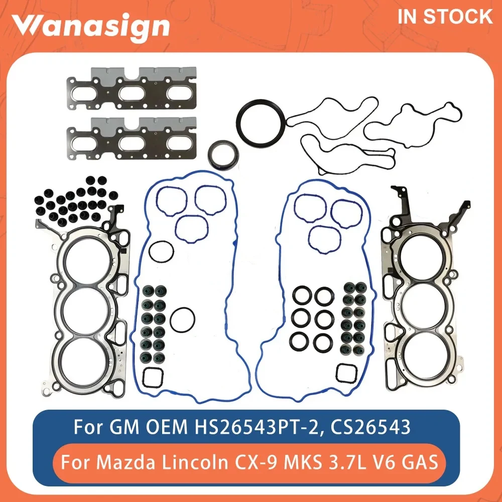 

Engine Full Head Gasket Set Fit 3.5 3.7 L For Ford Edge Mazda Lincoln 6 CX-9 CA MKS MKT CYC4 CAY5 GS 3.5L 3.7L 24V V6 GAS 08-15
