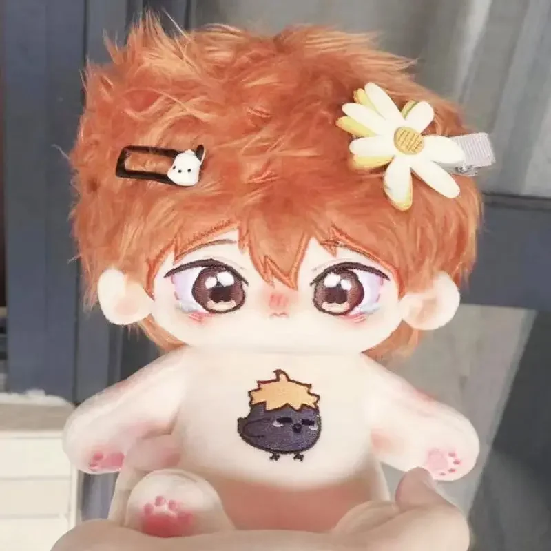 Muñeco  peluche  pelo naranja Shoyo Hinata, atuendo  algodón, disfraz  Anime, 20cm