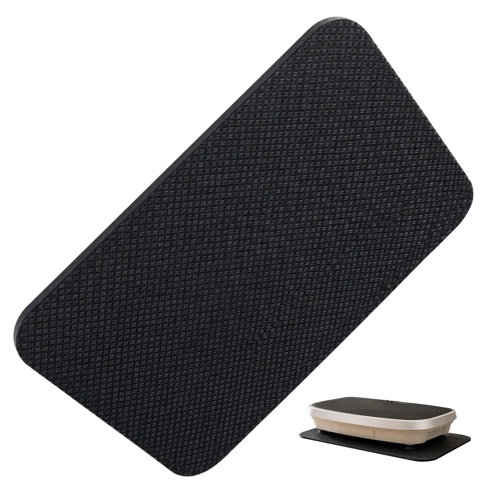 60x43CM Vibration Dampening Mat Double-Sided Non-slip Elliptical Floor Protector Vibration Plate Mat For Reduce Noise Floors