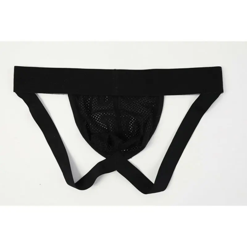 Men\'s Underwears Sexy Mesh Briefs Backless Jockstrap Underpants Breathable Thongs Lingerie Sportwear